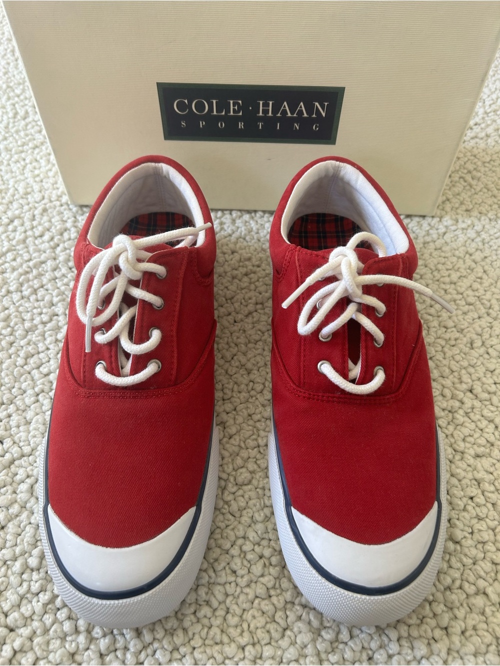Cole Haan “Marin” Red Canvas Low-Top Sneakers - 11B-NIB